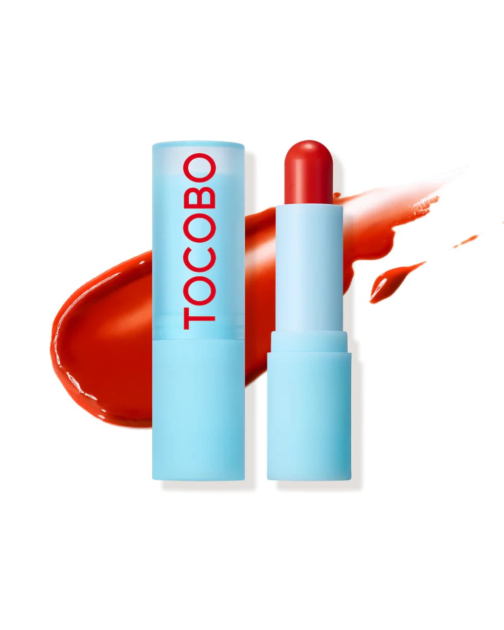 بالم لب رنگی براق توکوبو TOCOBO سری SUN FLOWER مدل 013TANGERINE RED وزن 3.5 گرم