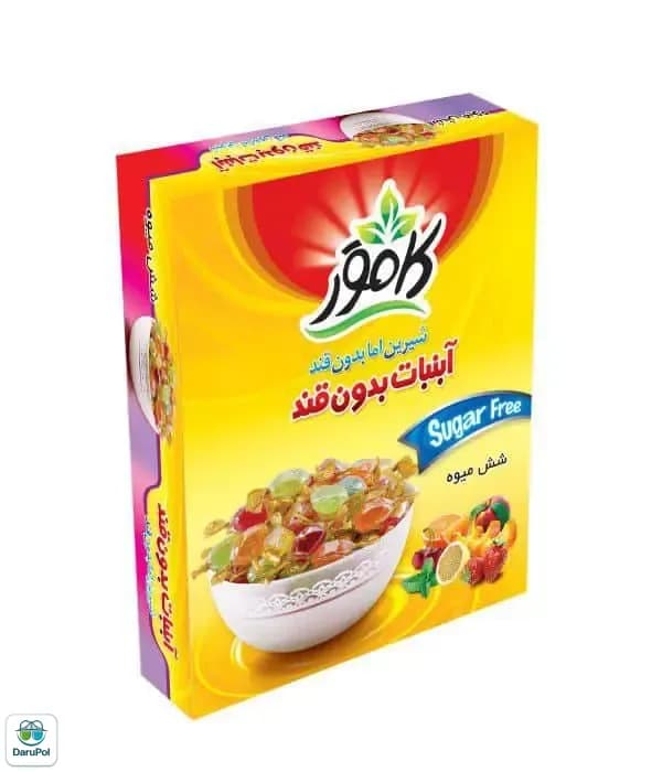 آبنبات بدون قند شش میوه