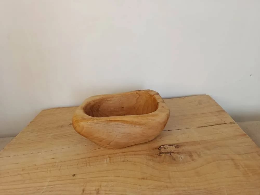 ظرف چوبی روستیک مربع توسکا