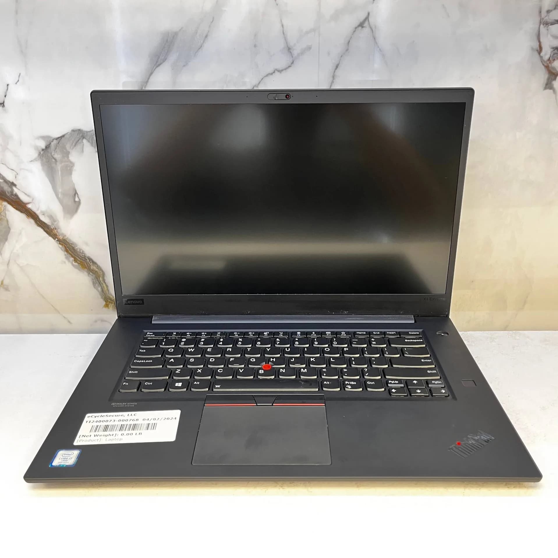 لپ تاپ استوک Lenovo X1 EXTREME | 15.6″ FHD | Core I7-9850H | 16GB RAM | 512GB SSD | 4GB GTX1650