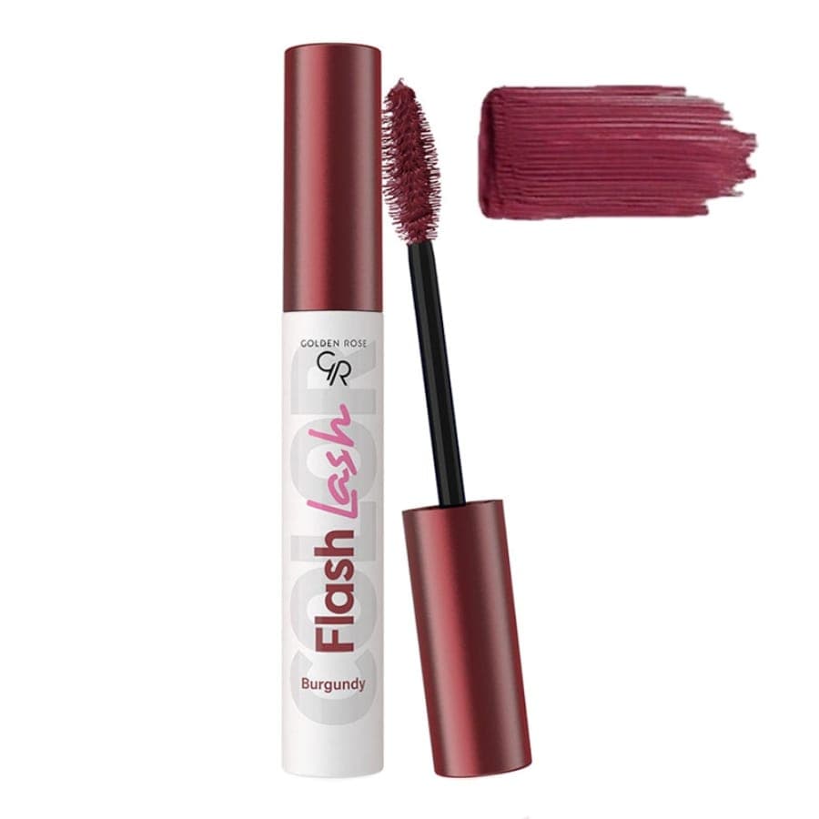 ریمل رنگی گلدن رز مدل FLASH LASH رنگ BURGUNDY — تصویر ۳