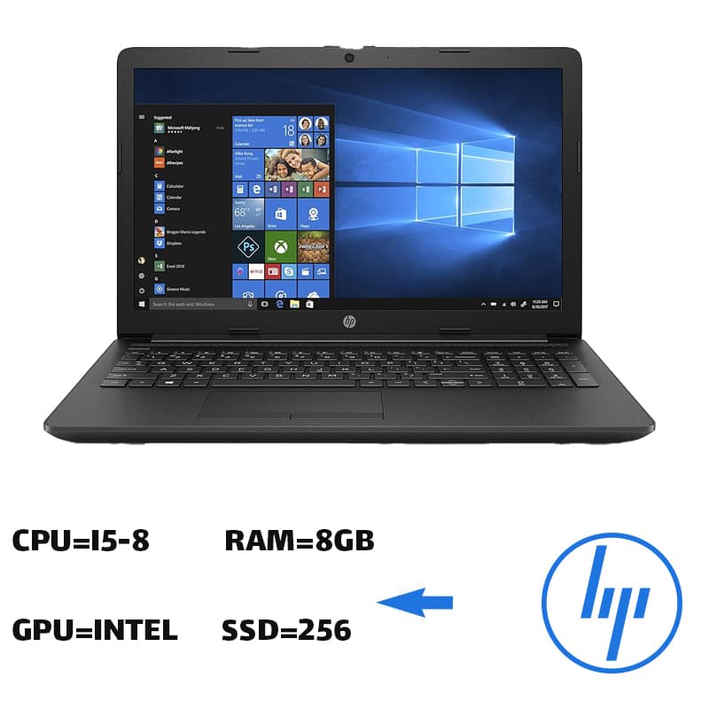 لپ تاپ استوک HP LAPTOP 15-DA | 15.6″ FHD | Core i5-8250U | 8GB RAM | 256GB SSD | Intel