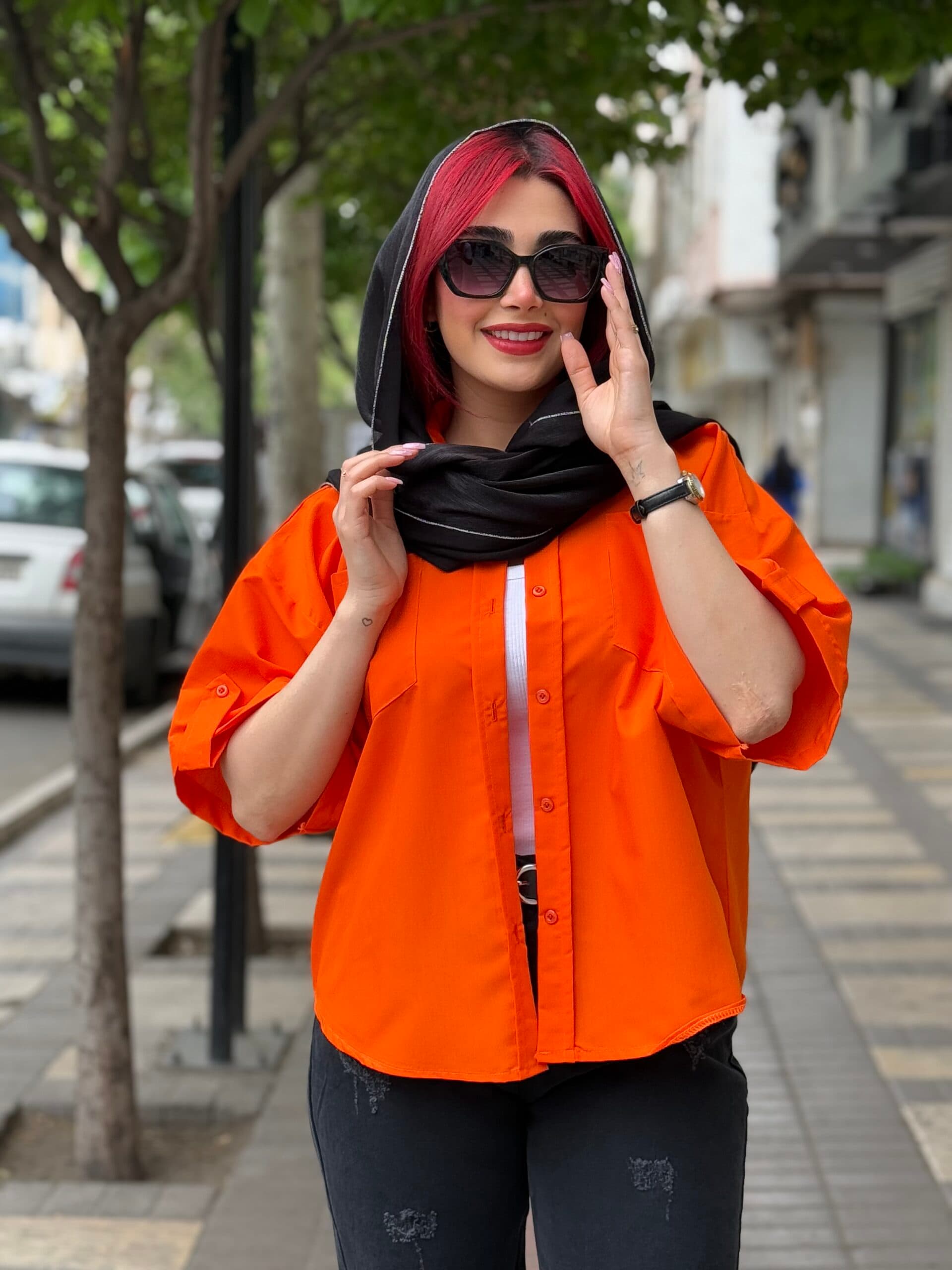 مانتو شوميزي نيلي E كد 8461744 — تصویر ۸