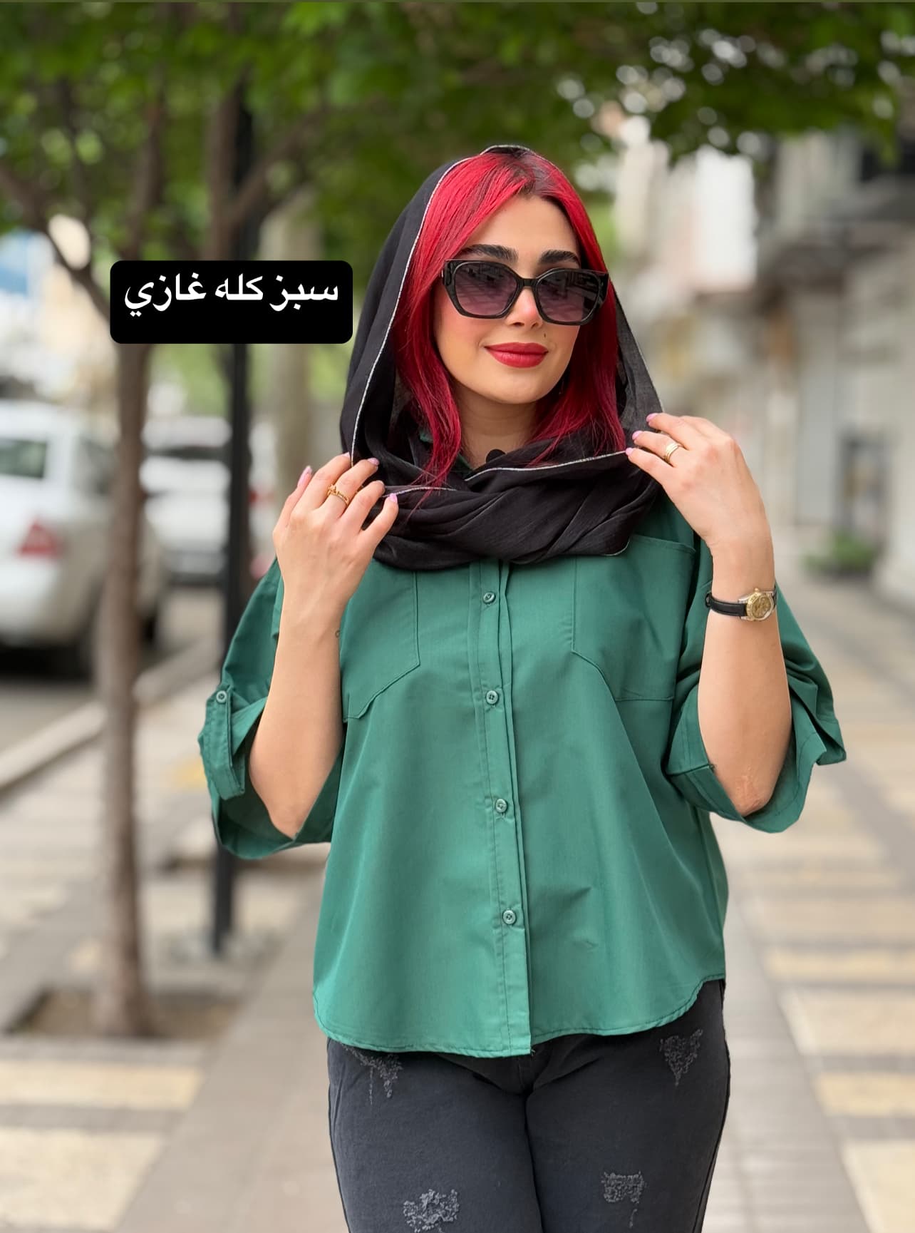 مانتو شوميزي نيلي E كد 8461744 — تصویر ۲