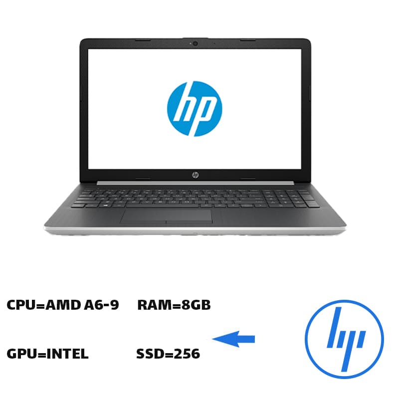 لپ تاپ استوک AMD A6-9225 | رم 8GB | SSD 256GB | صفحه نمایش 15.6 | HP 15-DB | FHD | Radeon R4