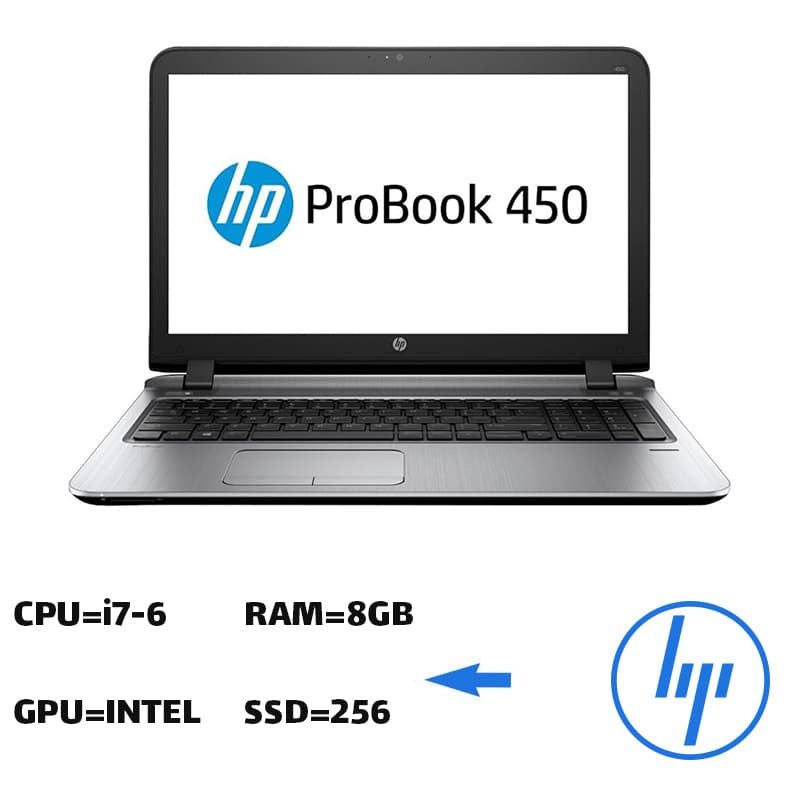 لپ تاپ استوک HP ProBook 450 G3 | Core i7-6500U | رم 8GB | SSD 256GB | گرافیک Intel