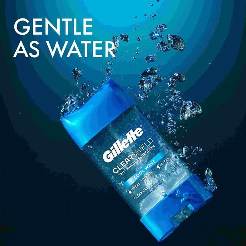 مام ژله ای ژیلت کلیر شیلد کول ویو وزن 107 گرم Gillette ClearShield Cool Wave Gel Antiperspirant — تصویر ۲