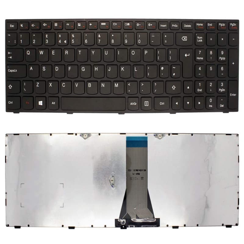 کیبورد لپ تاپ لنوو فریم مشکی LENOVO G50-70 — تصویر ۲