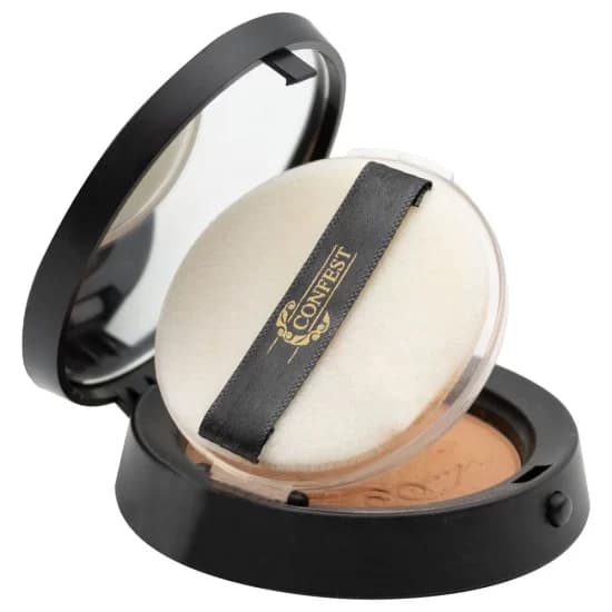 پنکیک مخملی کانفست SPF 8 با نمای مات و پوشش یکدست، حجم 12 گرم CONFEST COMPACT POWDER ALL NUMBERS