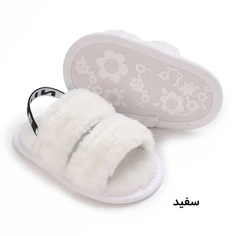 پاپوش نوزادی خز دار دو ردیفه — تصویر ۳