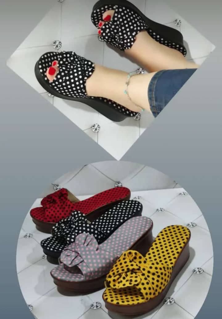 صندل لژدار پارچه ای خالدار — تصویر ۲