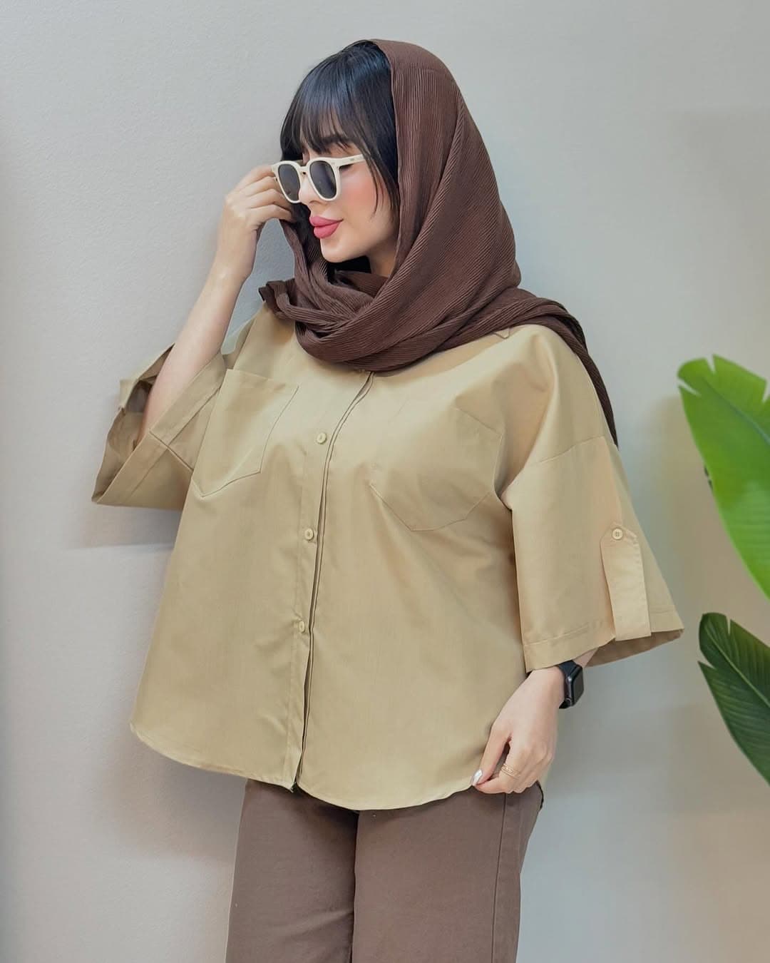 مانتو شوميزي نيلي T كد 14675 — تصویر ۶