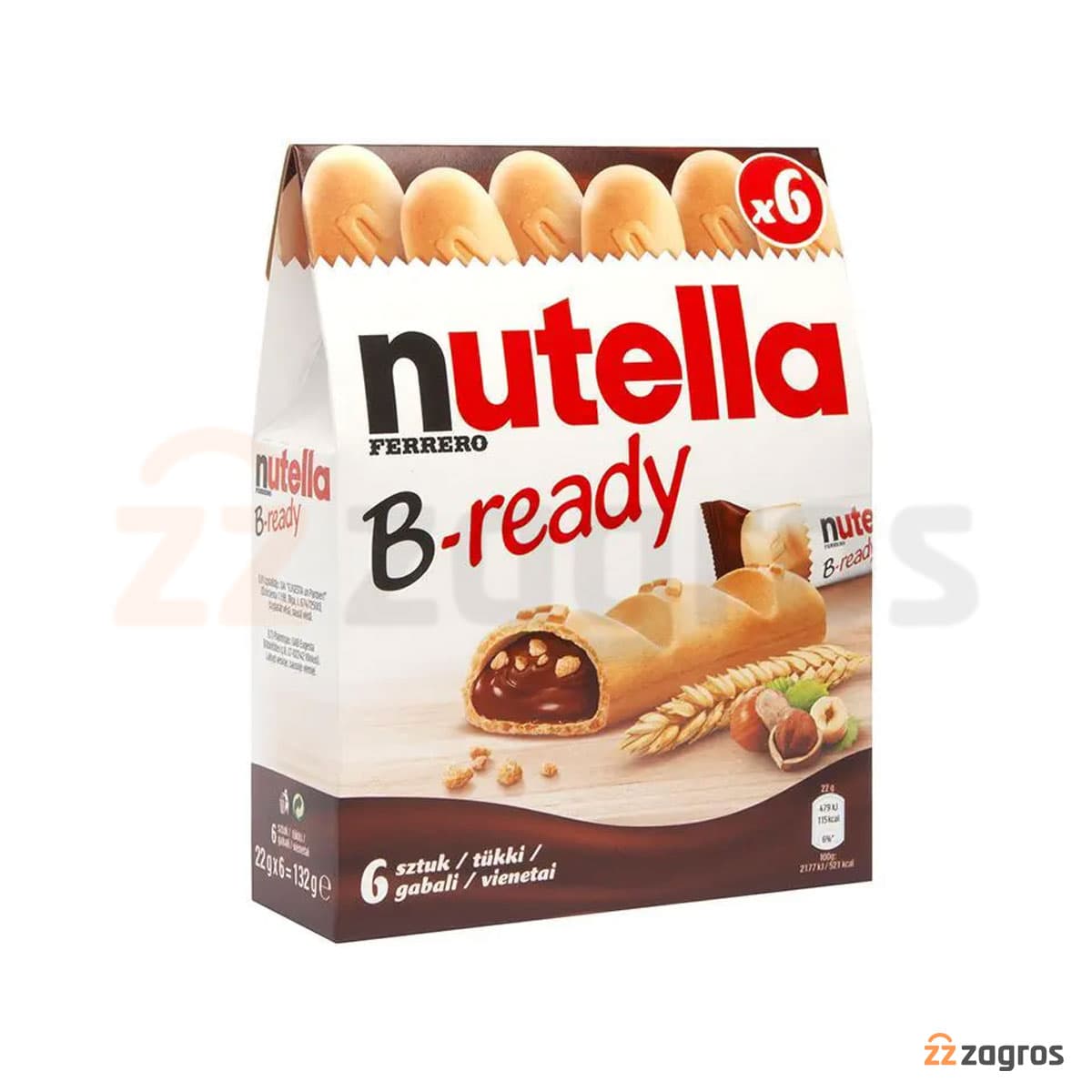 نوتلا بریدی NUTELLA B-READY بسته‌ای 6 عددی — تصویر ۴