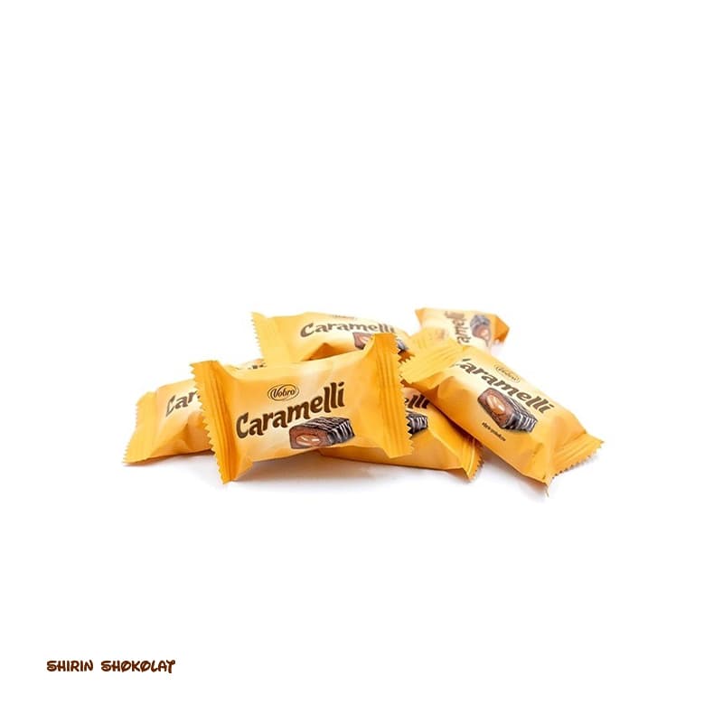 شکلات با مغز کارامل وبرو Vobro Caramelli پک 250 گرمی — تصویر ۲