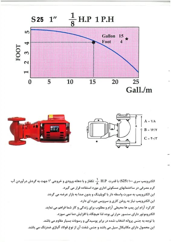 پمپ S100 یکسره 1 اینچ تهران بلندکاست — تصویر ۲
