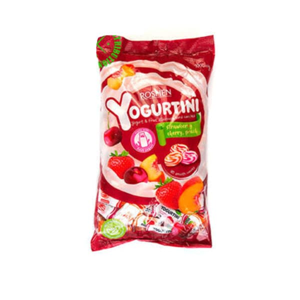 آبنبات ماست میوه‌ای میکس یوگورتینی روشن Roshen YOGURTINI پک 250 گرمی — تصویر ۳