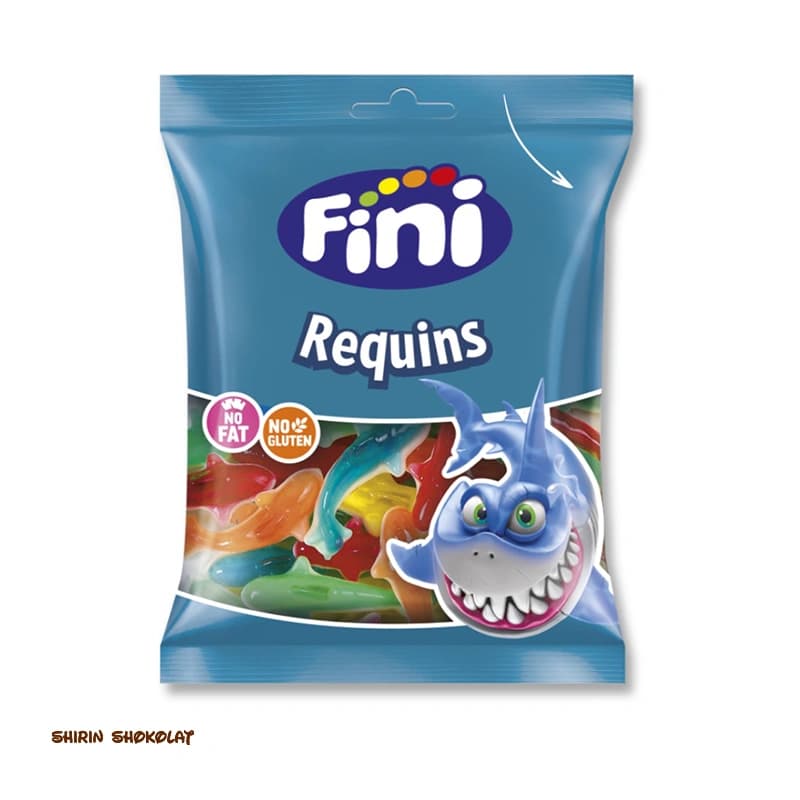 پاستیل بدون گلوتن و چربی فینی Fini Requins طرح کوسه وزن 75 گرم
