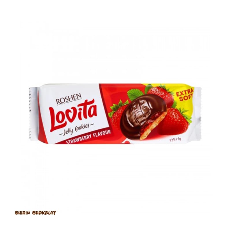 کوکی ژله ای لاویتا روشن Roshen با روکش شکلات وزن 135 گرم