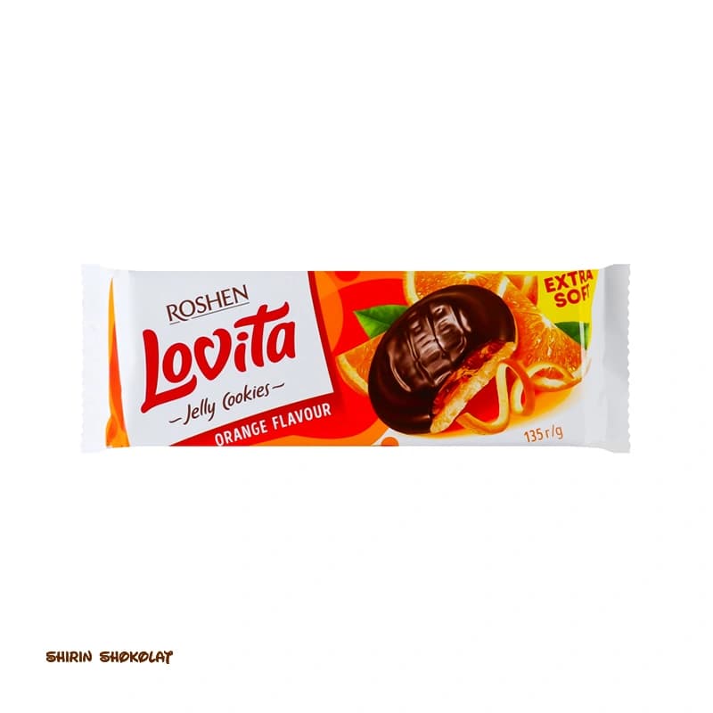 کوکی ژله ای لاویتا روشن Roshen با روکش شکلات وزن 135 گرم — تصویر ۳