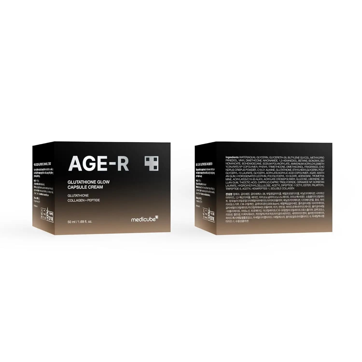 کرم کاسه‌ای کپسولی گلوتاتیون مدی کیوب 50 میلی‌لیتر (Medicube AGE-R Glutathione Glow Capsule Facial Cream) — تصویر ۲