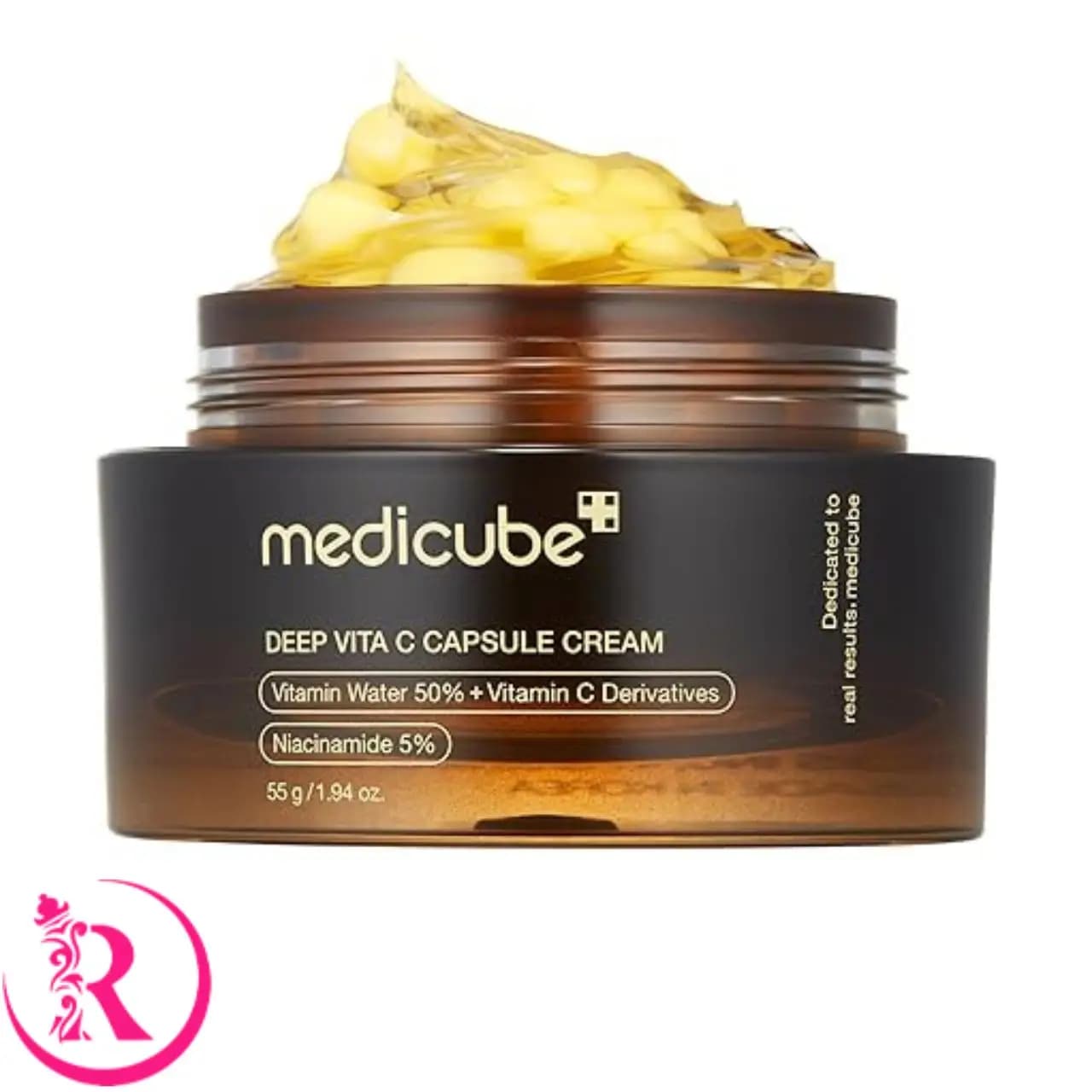 کرم کاسه‌ای کپسولی ویتامین سی مدی کیوب 55 گرم (Medicube Deep Vitamin C Golden Capsule Face Moisturizer)