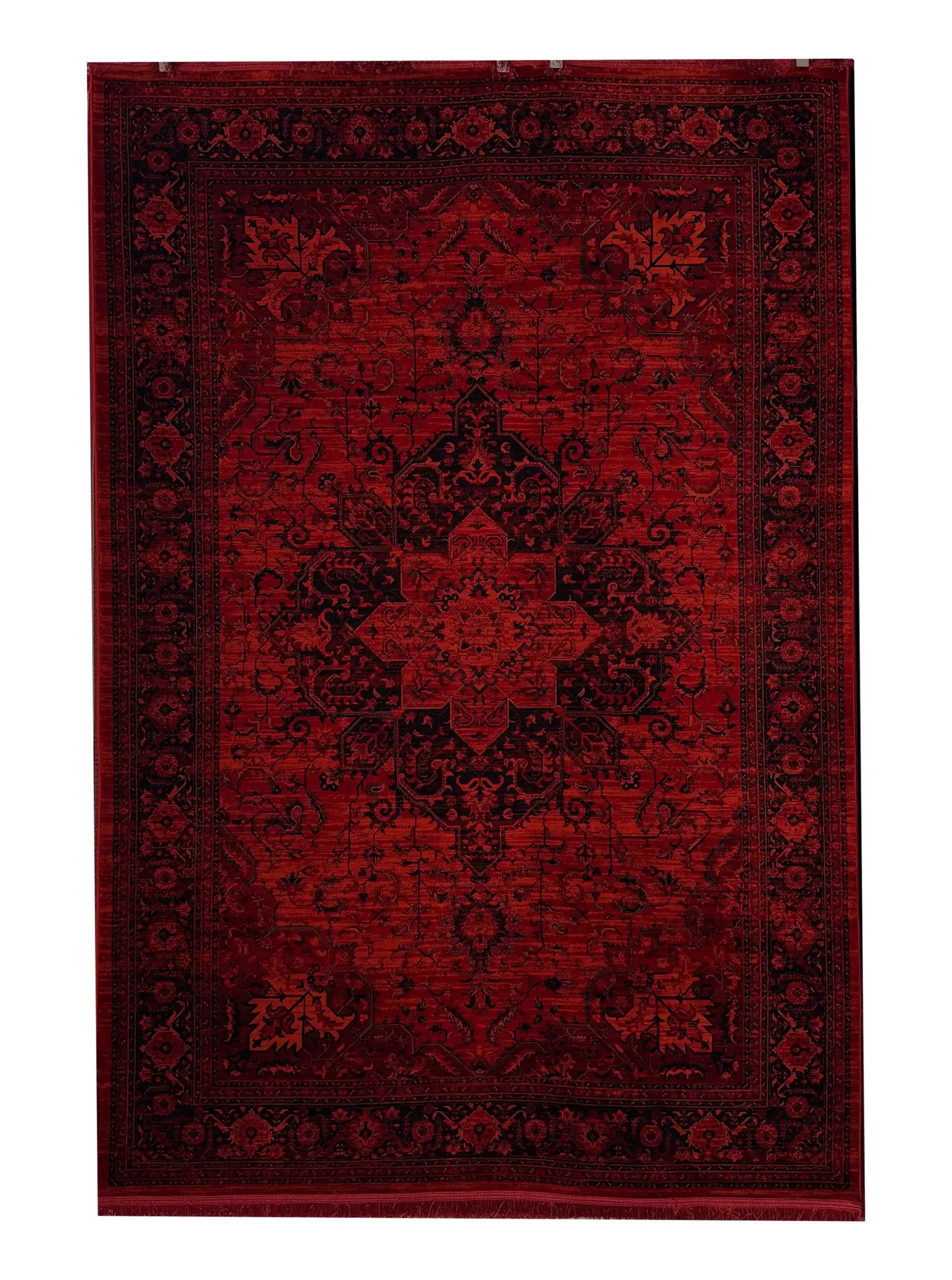 فرش کاشان 700 شانه لاکی کد 7041