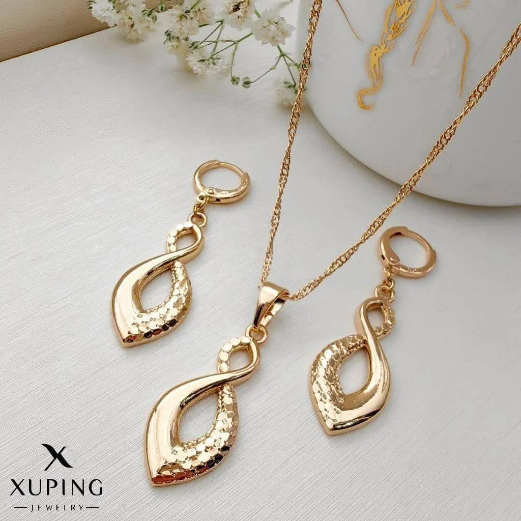نیم ست آینه ای طرح بی نهایت آبکاری طلا ژوپینگ کد ۳۷۰۳