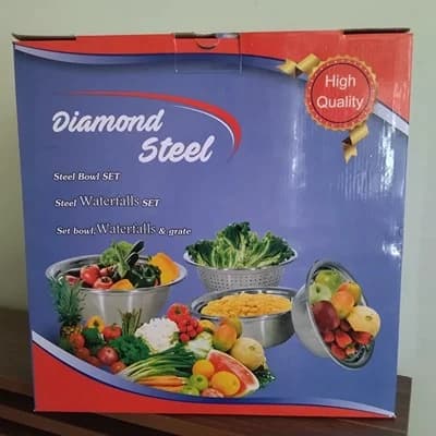سرویس آبکش استیل 5 پارچه پانچ کرکماز