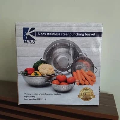 سرویس آبکش استیل 6 پارچه پانچ MRS