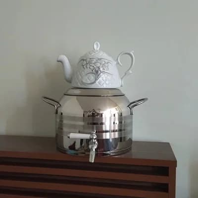 کتری و قوری 6 لیتری دسته استیل M.A.K