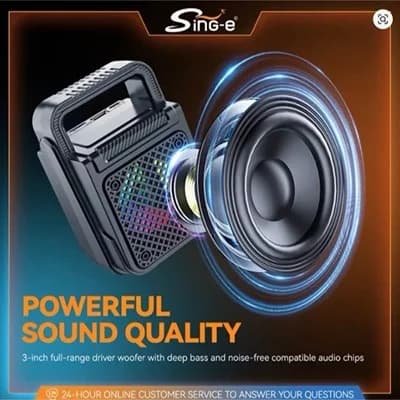 اسپیکر بلوتوثی قابل حمل Sing-e مدل ZQS1372 — تصویر ۶