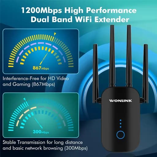 تقویت‌کننده وای‌فای WONLINK AC1200 — تصویر ۲
