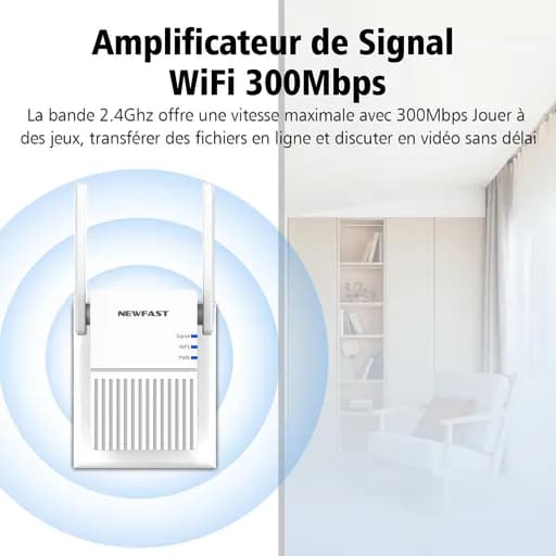 تقویت‌کننده وای‌فای NEWFAST NF-RE515 N300 — تصویر ۲