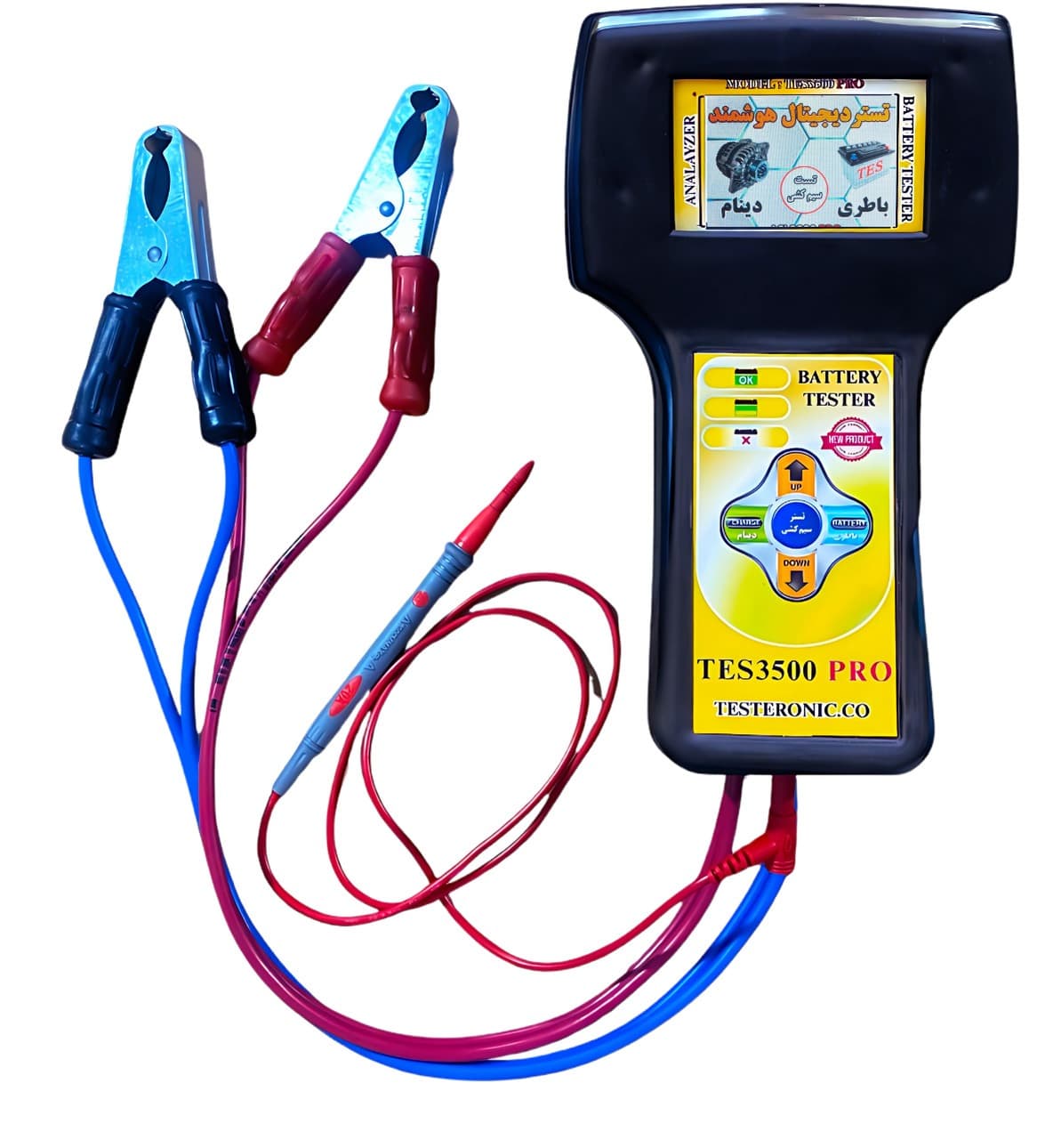 تستر هوشمند سه کاره باتری و دینام و سیم کشی ماشین مدل TES-3500-PRO