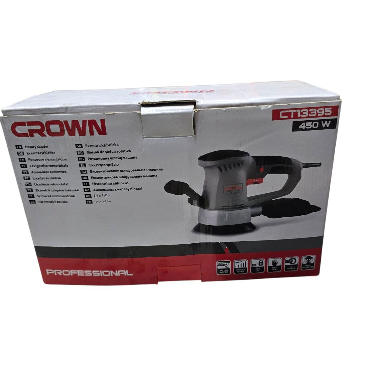 سمباده لرزان ۱۵۰ میلی‌متر ۴۵۰ وات (اوربیتال) کد CT13395 کرون