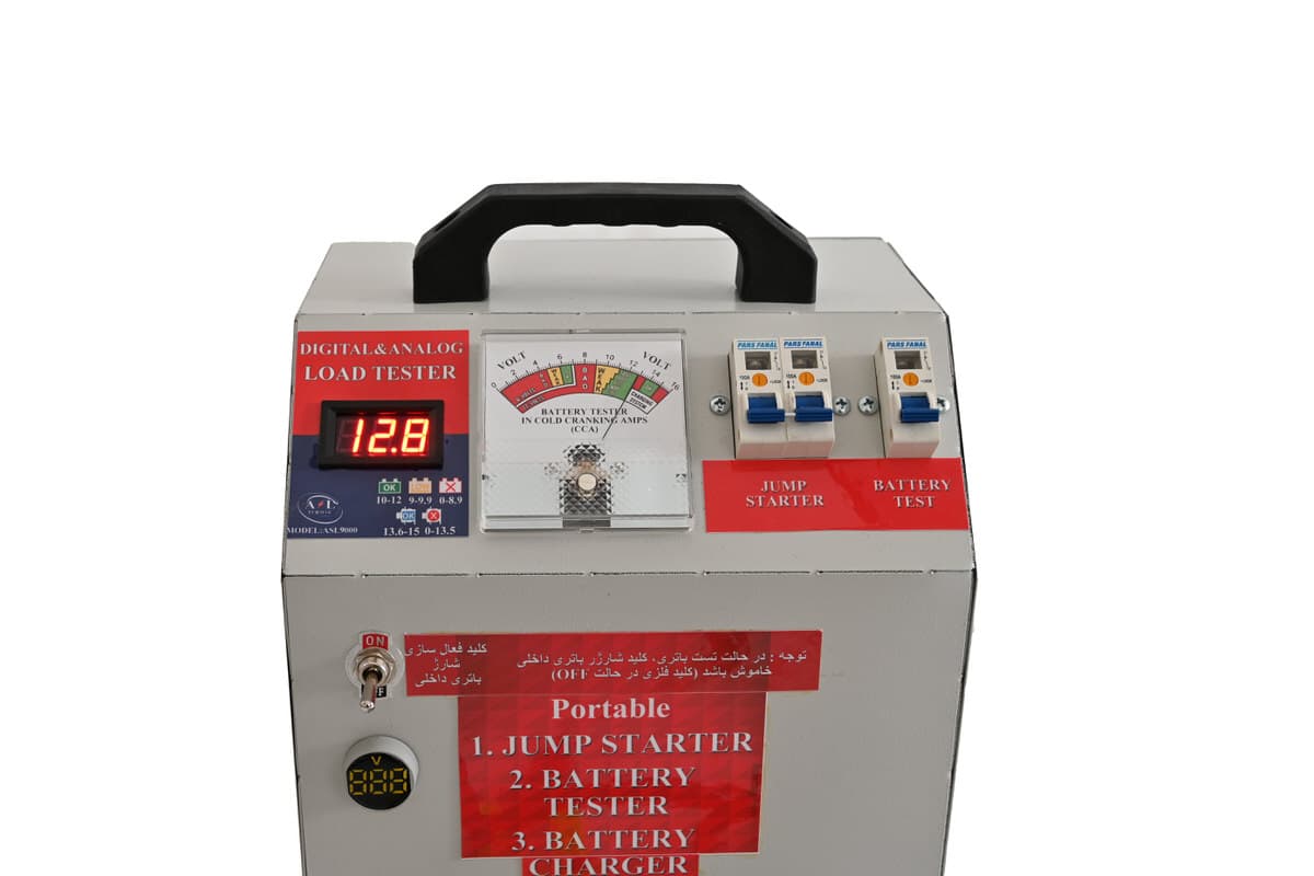 دستگاه صنعتی استارتر،تستر،شارژر 1500 آمپری 4 کاره مدل ASL9000 — تصویر ۲