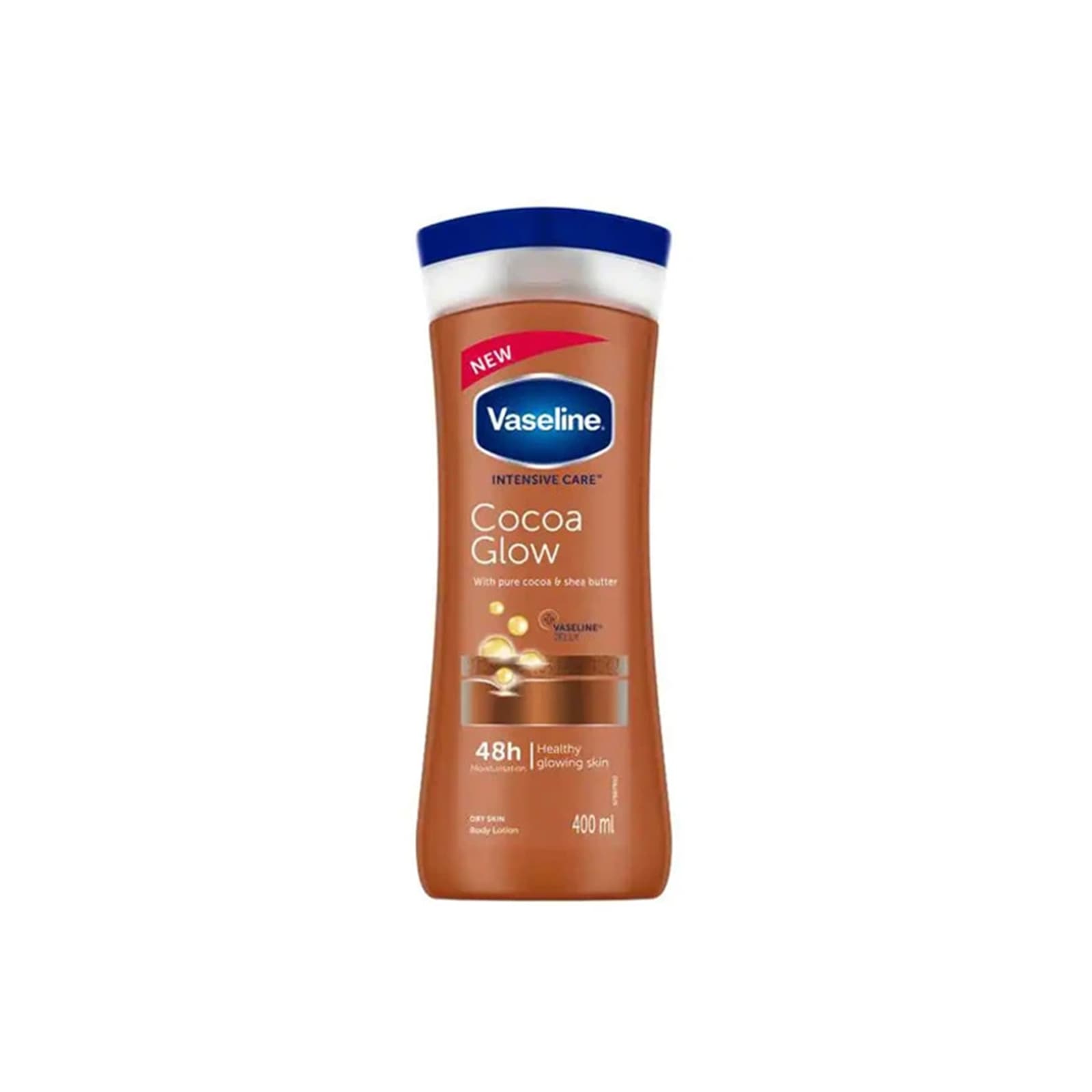 لوسیون بدن وازلین مدل کاکائو مدل Cocoa Glow حجم 400 میلی لیتر