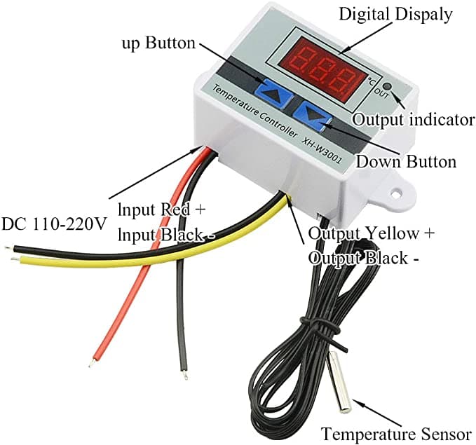 ترموستات DC 12V XH-W3001 — تصویر ۶