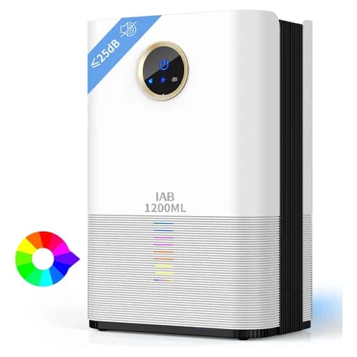 رطوبت‌گیر برقی IAB با ظرفیت ۱2۰۰ میلی‌لیتر و نور LED رنگارنگ