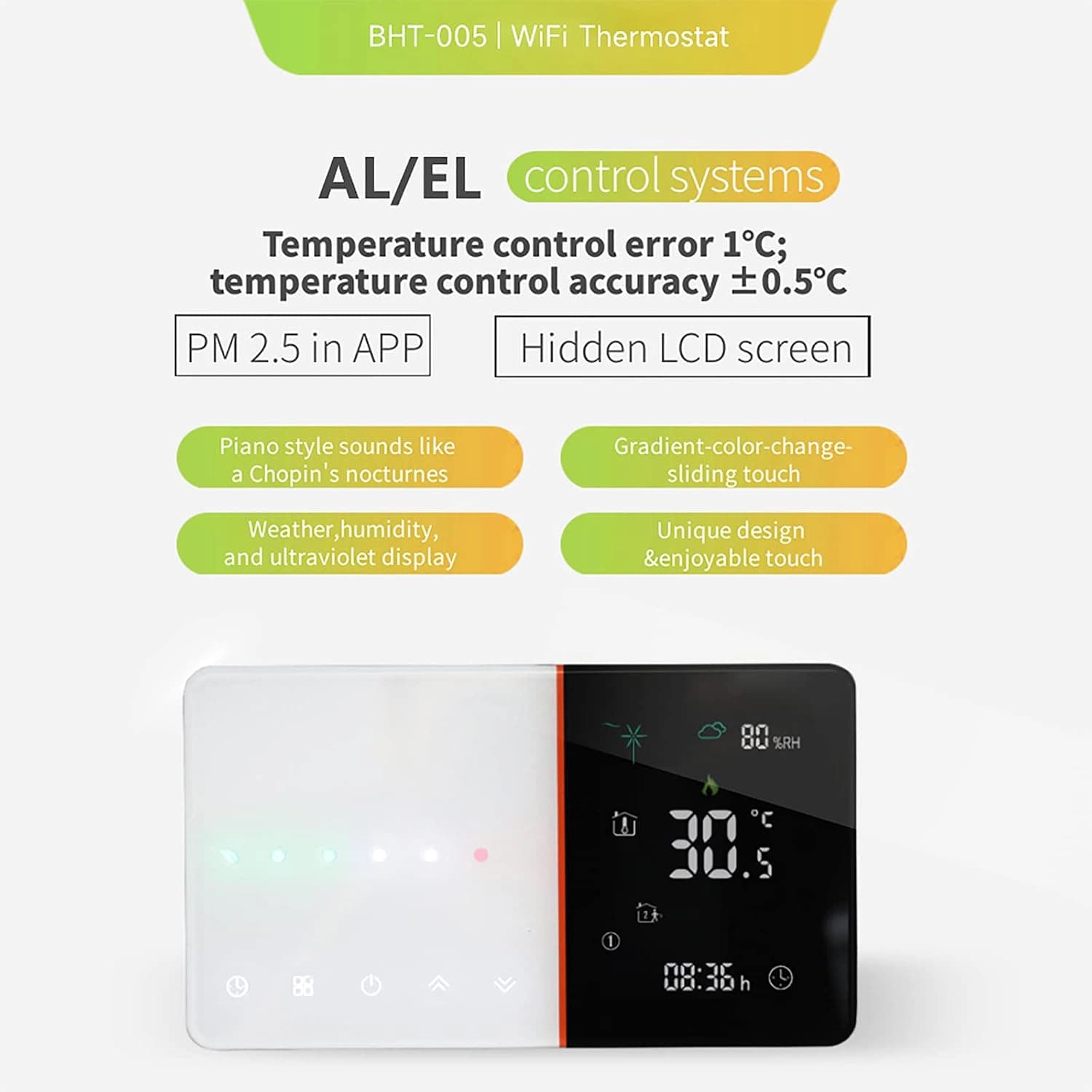 ترموستات هوشمند فنکویل وای فای BecaSmart مدل BAC-005ELW — تصویر ۵