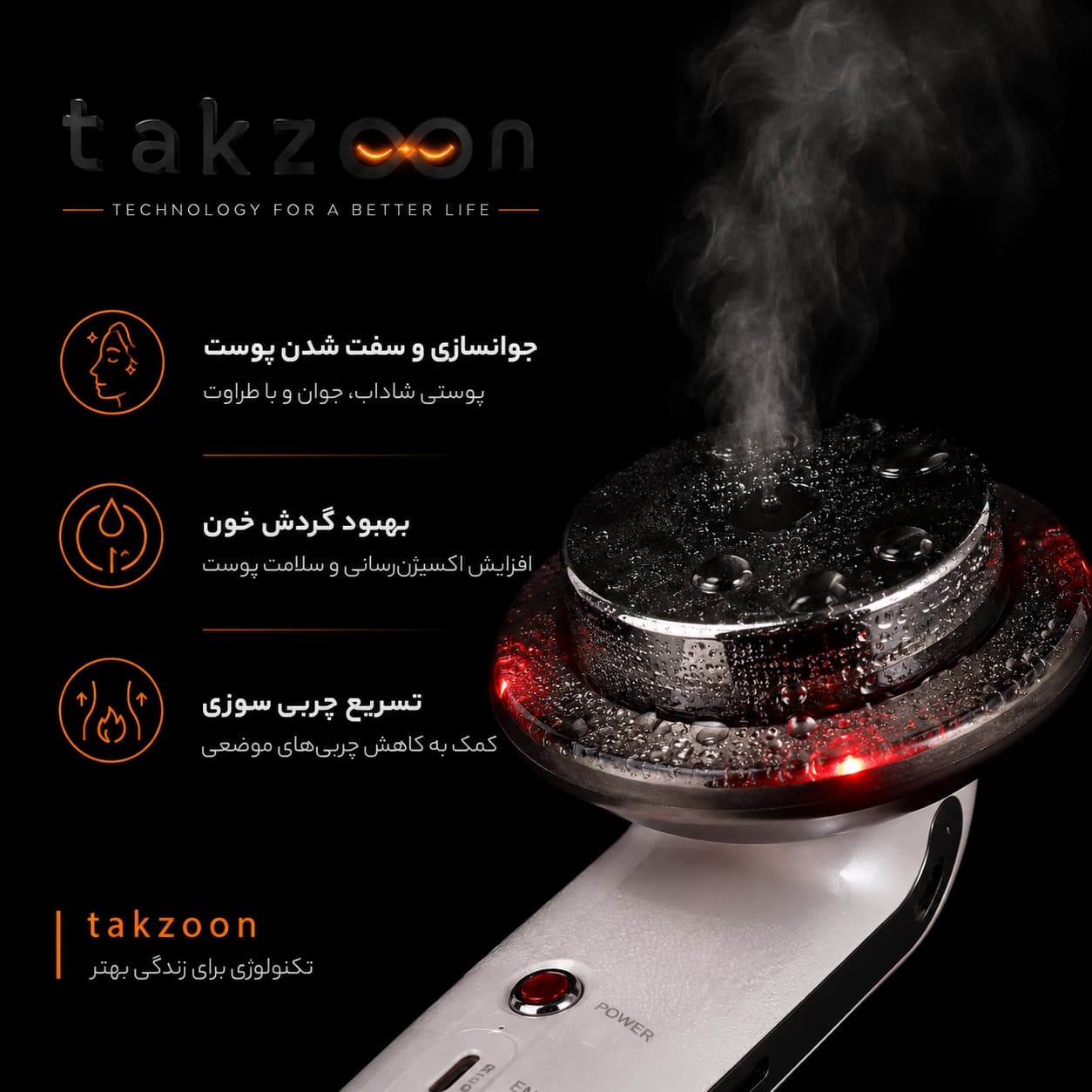 ماساژور بدن CARER SPARK EMS،مدل Massage-2022 دستگاه 3 کاره اولتراسونیک EMS برای رفع سلولیت، سفت کننده و فرم دهنده پوست — تصویر ۲