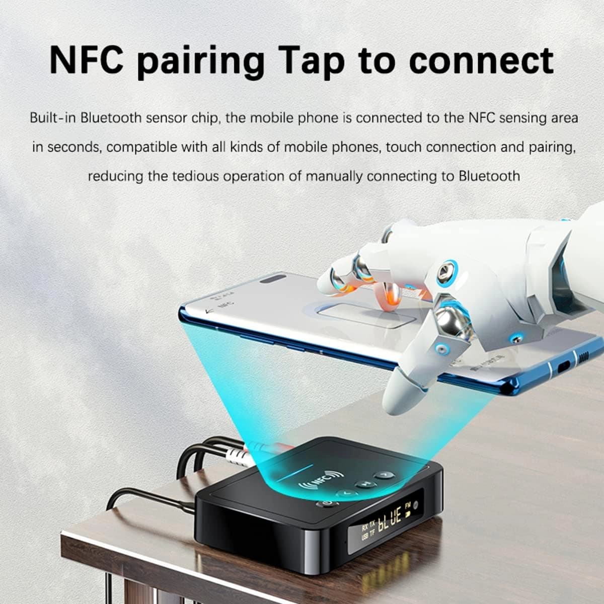 گیرنده و فرستنده بلوتوث Mokeum مدل NFC M6 — تصویر ۵