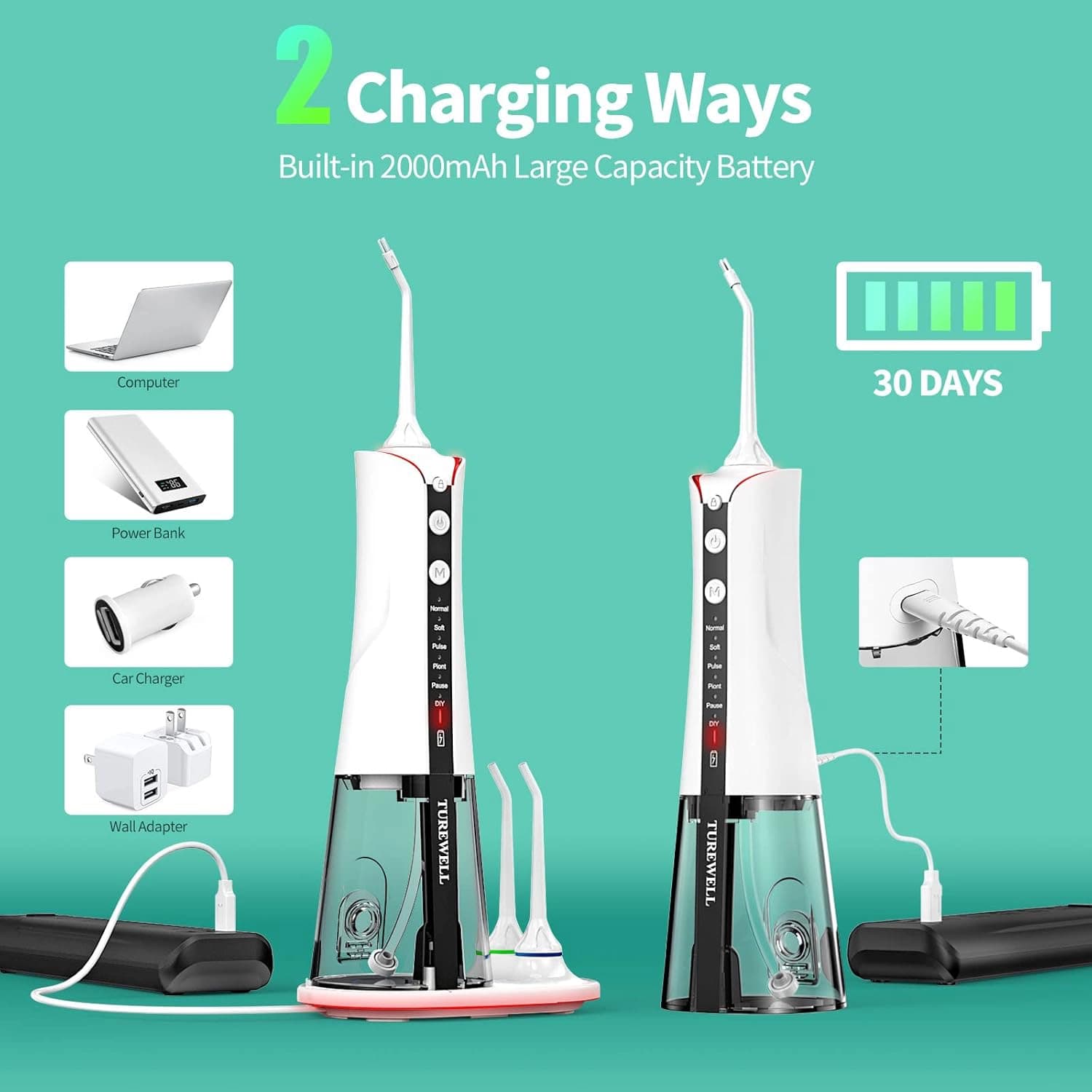 واترجت دندان TUREWELL مدل oral lrrigator yxy-803 — تصویر ۳
