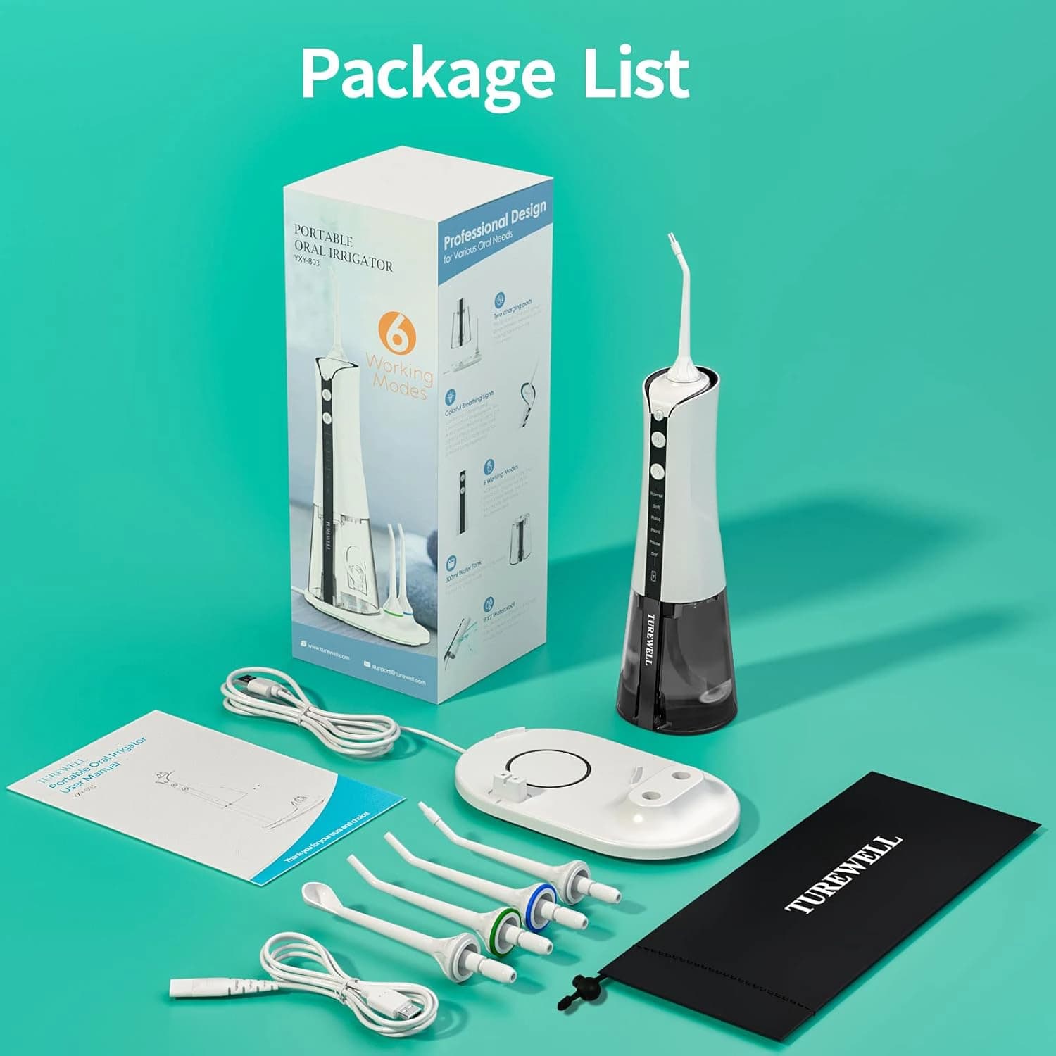 واترجت دندان TUREWELL مدل oral lrrigator yxy-803 — تصویر ۲