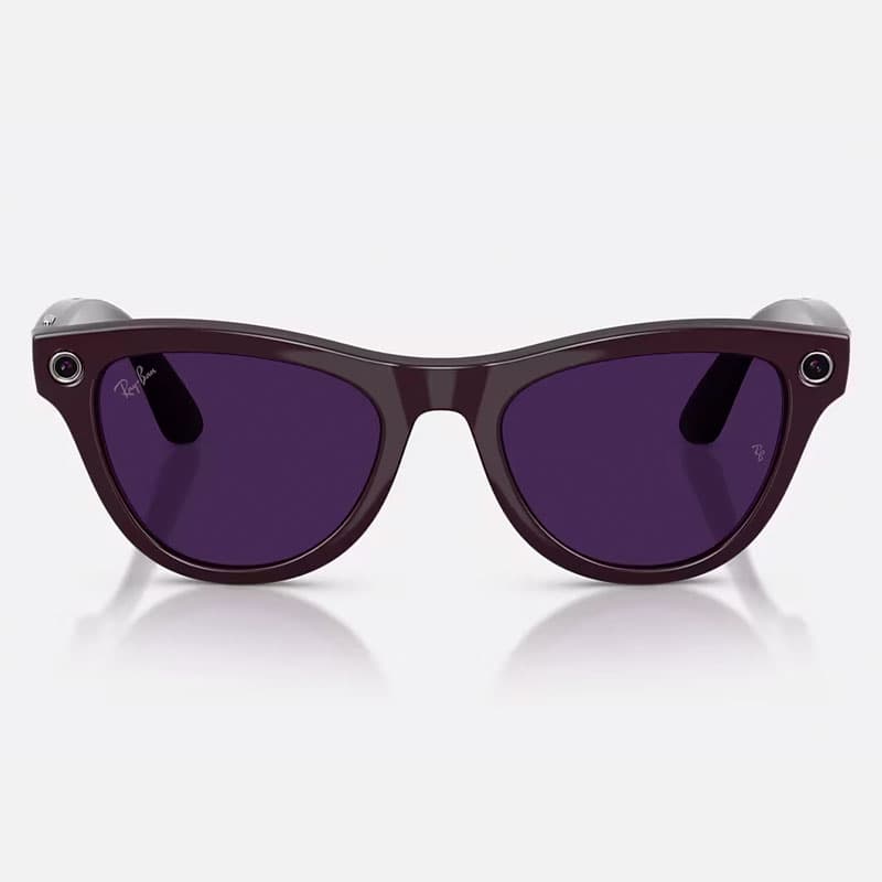 عینک هوشمند ری بن متا Ray-ban Meta Skyler Shiny Mystic Violet Clear/Amethyst Transitions RW4014 – Gen 2 — تصویر ۷