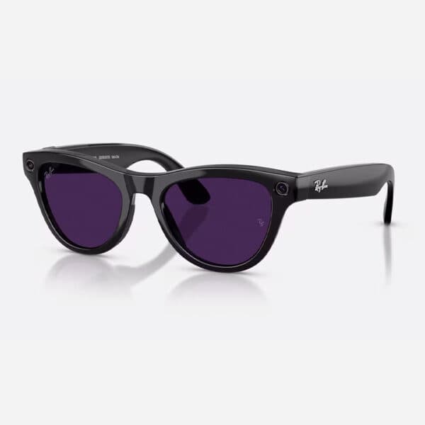 عینک هوشمند ری بن متا Ray-ban Meta Skyler Shiny Black Clear/Amethyst Transitions RW4014 – Gen 2