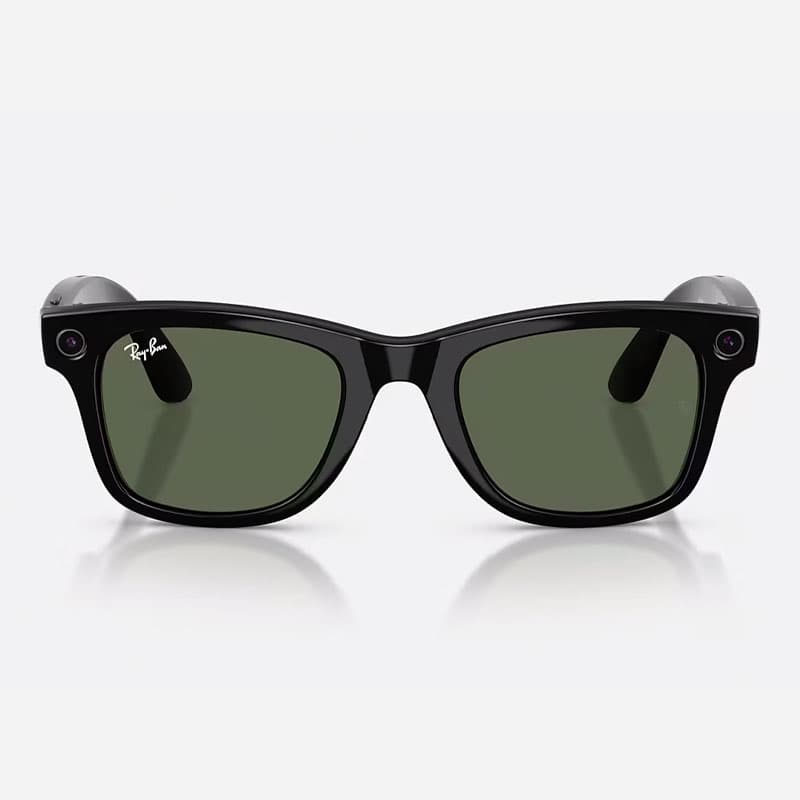 عینک هوشمند ری بن متا Ray-ban Meta Wayfarer Shiny Black G15 Green RW4012 – Gen 2 — تصویر ۶