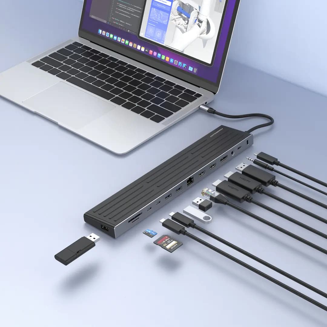 هاب 13 پورت USB-C پاورولوژی مدل Nexis PWDC4DBBK — تصویر ۵