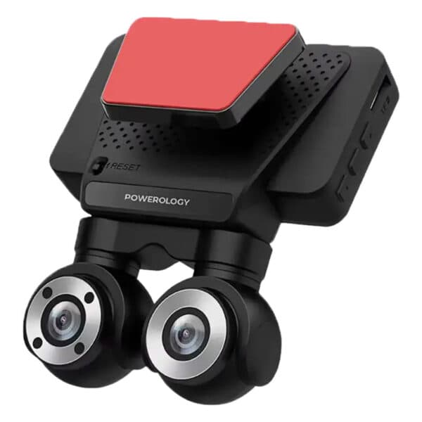 دوربین ثبت وقایع خودرو پاورولوژی Dual Lens Dash Camera P4KCAM108