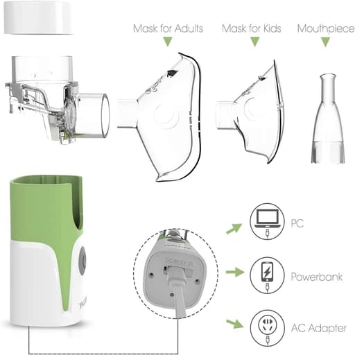 دستگاه نبولایزر FEELLIFE Mesh AEROGO برای بزرگسالان و کودکان — تصویر ۵